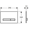Клавиша смыва GEBERIT SIGMA 50 115.671.00.2 прозрачный