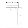 Тумба с раковиной GEBERIT SMYLE SQUARE 500.249.01.1+500.353.JR.1 пекан